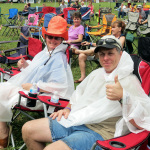 Staying dry at Pickin' In The Panhandle (9/8/12) - photo by Woody Edwards