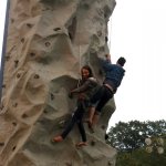 Climbing wall at Pickin' In The Panhandle (9/8/12) - photo by Woody Edwards