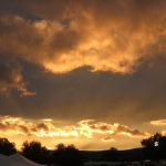Sunset at Pickin' In The Panhandle (9/8/12) - photo by Woody Edwards