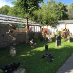 Sculptures in Skulture Park in Burkenreid, Germany