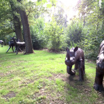 Sculptures in Skulture Park in Burkenreid, Germany