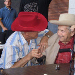 Al Hawkes and Everett Lilly at the Bill Monroe Centennial Celebration in Owensboro, KY (September 2011) - photo by Bob Mitchell