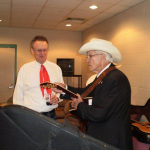 Blake Williams and Melvin Goins at the Bill Monroe Centennial Celebration in Owensboro, KY (September 2011) - photo by Bob Mitchell