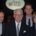 Steve Martin and Steep Canyon Rangers on the 2012 IBMA Red Carpet - photo by Dan Loftin