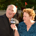 Audie Blaylock with Katy Daley on the 2013 IBMA Red Carpet - photo by Milo Farineau