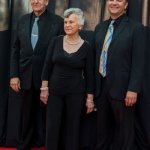 Del, Jean, and Ronnie McCoury on the 2014 IBMA Red Carpet - photo by Todd Powers