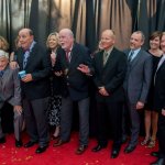 The original and current Seldom Scene on the 2014 IBMA Red Carpet - photo by Todd Powers