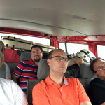 The Rage getting some shut eye on the road during their 2015 European Tour
