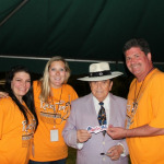 Bobby Osborne with festival staff at the Rocky Top Bluegrass Festival (4/24/15) - photo by Mike Kelly
