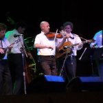 Saturday night’s headliners at RockyGrass 2013 were Jerry Douglas Presents the Earls of Leicester. Featuring Charlie Cushman, Barry Bales, Tim O’Brien, Shawn Camp, Johnny Warren and Douglas, they were not bad for a Scruggs and Flatt “tribute band.” - photo by Shannon Turner