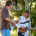 Richard Bailey and Brent Truitt with The Steeldrivers at ROMP 2013 - photo by Terry Herd