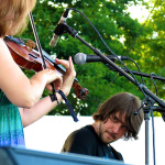 Tammy Rogers and Brent Truitt with The Steeldrivers at ROMP 2013 - photo by Terry Herd
