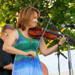 Tammy Rogers and Mike Fleming with The Steeldrivers at ROMP 2013 - photo by Terry Herd