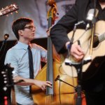 Scott Mulvahill with Ricky Skaggs & Kentucky Thunder at ROMP 2014 - photo by Jenny Sevcick