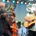 Jim Hurst with the David Grisman Folk Jazz Trio at ROMP 2014 - photo by Jenny Sevcick