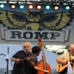 Jim Hurst with the David Grisman Folk Jazz Trio at ROMP 2014 - photo by Jenny Sevcick