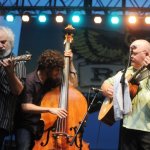 Jim Hurst with the David Grisman Folk Jazz Trio at ROMP 2014 - photo by Jenny Sevcick