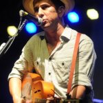 Critter Fuqua with Old Crow Medicine Show at ROMP 2014 - photo by Jenny Sevcick