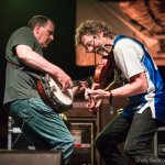 Scott Vestal and Sam Bush at ROMP 2015 - photo © Shelly Swanger