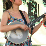 Rachel Baiman with Belfry Fellows at ROMP 2012 - photo by Woody Edwards
