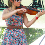 Rachel Baiman with Belfry Fellows at ROMP 2012 - photo by Woody Edwards