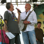 Blake Williams and Sammy Shelor share a laugh at ROMP 2012 - photo by Terry Herd