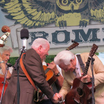 Paul Williams and Del McCoury at ROMP 2014 - photo by Terry Herd