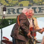 Paul Williams and Del McCoury at ROMP 2014 - photo by Terry Herd