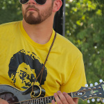 Joe Booher with NewFound Road at ROMP 2012 - photo by Woody Edwards