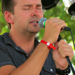 Tim Shelton with NewFound Road at ROMP 2012 - photo by Woody Edwards