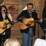 Dale Ann Bradley, Steve Gulley and Sammy Shelor at the Rural Rhythm, Bill Monroe 100th Year Celebration release party - photo by Valerie Gabehart