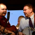 Junior Sisk and Joe Mullins share a song at Rudy Fest 2014 - photo © Bill Warren