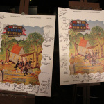 Posters signed by performers at the 2015 Red, White & Bluegrass Festival - photo © Laura Tate Photography