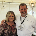 Gena Britt with Mike Lane at the 2015 Red, White & Bluegrass Festival - photo © Laura Tate Photography