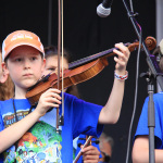 Young pickers at the 2015 Red, White & Bluegrass Festival - photo © Laura Tate Photography