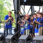 Young pickers at the 2015 Red, White & Bluegrass Festival - photo © Laura Tate Photography