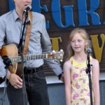 Chris Jones with his daughter Joanna at Red, White & Bluegrass (June 30, 2013) - photo by Bill Warren