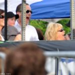 Adam Steffey roars his approval at Red, White & Bluegrass (July 1, 2013) - photo by Bill Warren