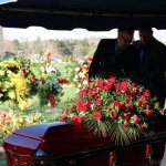 Final farewells at George Shuffler's funeral (4/9/14) - photo by Becky Johnson