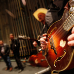 A well worn mandolin backstage at the Sizemore Benefit Show in Roanoke (2/19/12) - photo © Dean Hoffmeyer