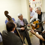 Dixe Pals warming up backstage at the Sizemore Benefit Show in Roanoke (2/19/12) - photo © Dean Hoffmeyer