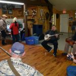 Post meeting jam at the Southeast Michigan Bluegrass Music Association December 2014 meeting - photo by Bill Warren