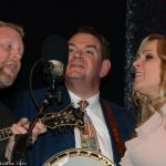 Mike Terry, Joe Mullins, and Rhonda Vincent at the Fall 2015 Southern Ohio Indoor Music Festival - photo by Bill Warren