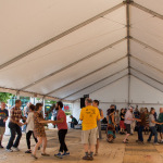 Dance Tent with Rodney Sutton Calling and Virginia Luthiers Band at Wide Open Bluegrass 2016 - photo © Tara Linhardt