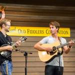 Cory Piatt backs up a friend in the guitar competition at Galax 2014 - photo by Tara Linhardt