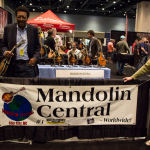 Mandolin Central booth in the exhibit hall at World of Bluegrass 2015 - photo © Tara Linhardt