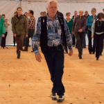 Rodney Sutton teaches clogging at the 2015 Wide Open Bluegrass Festival - photo by Tara Linhardt