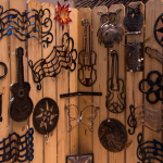 Music-related art for sale at the 2015 Wide Open Bluegrass Festival - photo by Tara Linhardt