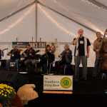 Square dance band in the at the 2015 Wide Open Bluegrass Festival - photo by Tara Linhardt