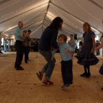 Square dance in the dance tent at the 2015 Wide Open Bluegrass Festival - photo by Tara Linhardt